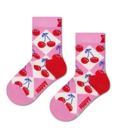 Kinder Happy Socks Kinder^Kids Cherry Argyle Sock