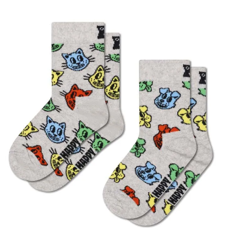 Kinder Happy Socks Kinder^Kids 2-Pack Doggo & Cat Socks