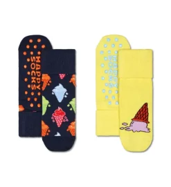 Kinder Happy Socks Anti-Rutsch Socken|Kinder^Kids 2-Pack Ice Cream Anti-Slip Socks
