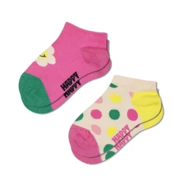 Kinder Happy Socks Kinder^Kids 2-Pack Low Smiling Daisy Socks
