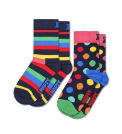 Kinder Happy Socks Kinder|Farbüberladung^Kids 2-Pack Stripe Socks
