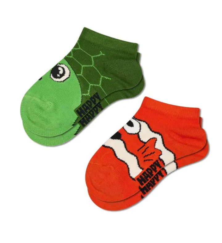 Kinder Happy Socks Kinder^Kids 2-Pack Turtle Low Socks