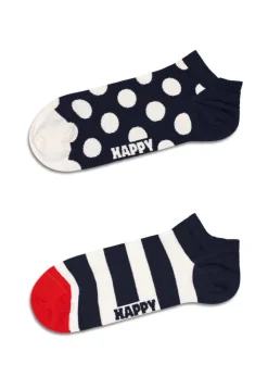 Happy Socks Farbüberladung|Erwachsene^2-Pack Big Dot Stripe Low Socks