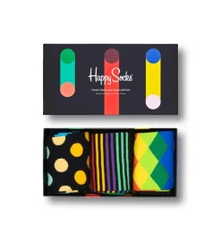 Happy Socks Erwachsene^3-Pack Classic Multi-Color Socks Gift Set