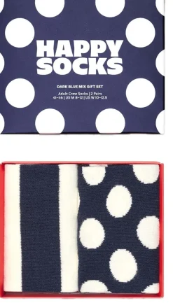 Happy Socks Farbüberladung|Erwachsene^2-Pack Dark Blue Mix Socks Gift Set