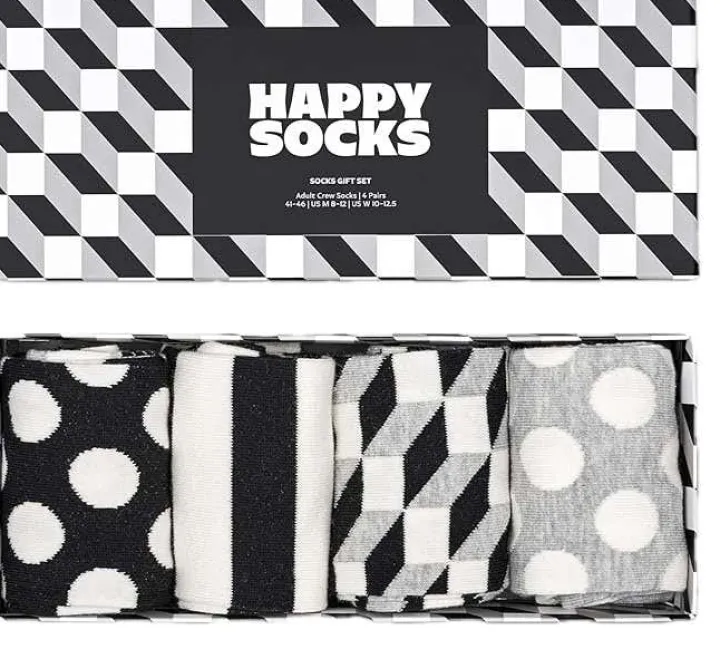 Happy Socks Erwachsene^4-Pack Filled Optic Socks Gift Set