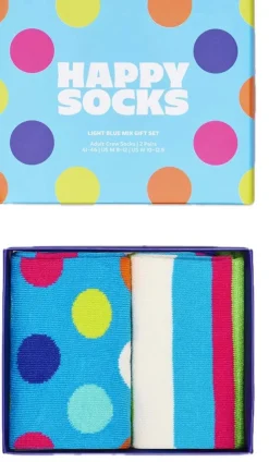Happy Socks Farbüberladung|Erwachsene^2-Pack Light Blue Mix Socks Gift Set