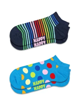 Happy Socks Farbüberladung|Erwachsene^2-Pack Mini Stripe Low Socks